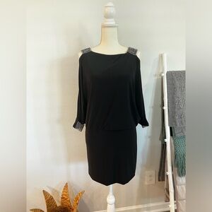 DJ-Jaz Black and Rhinestone Cocktail Dress